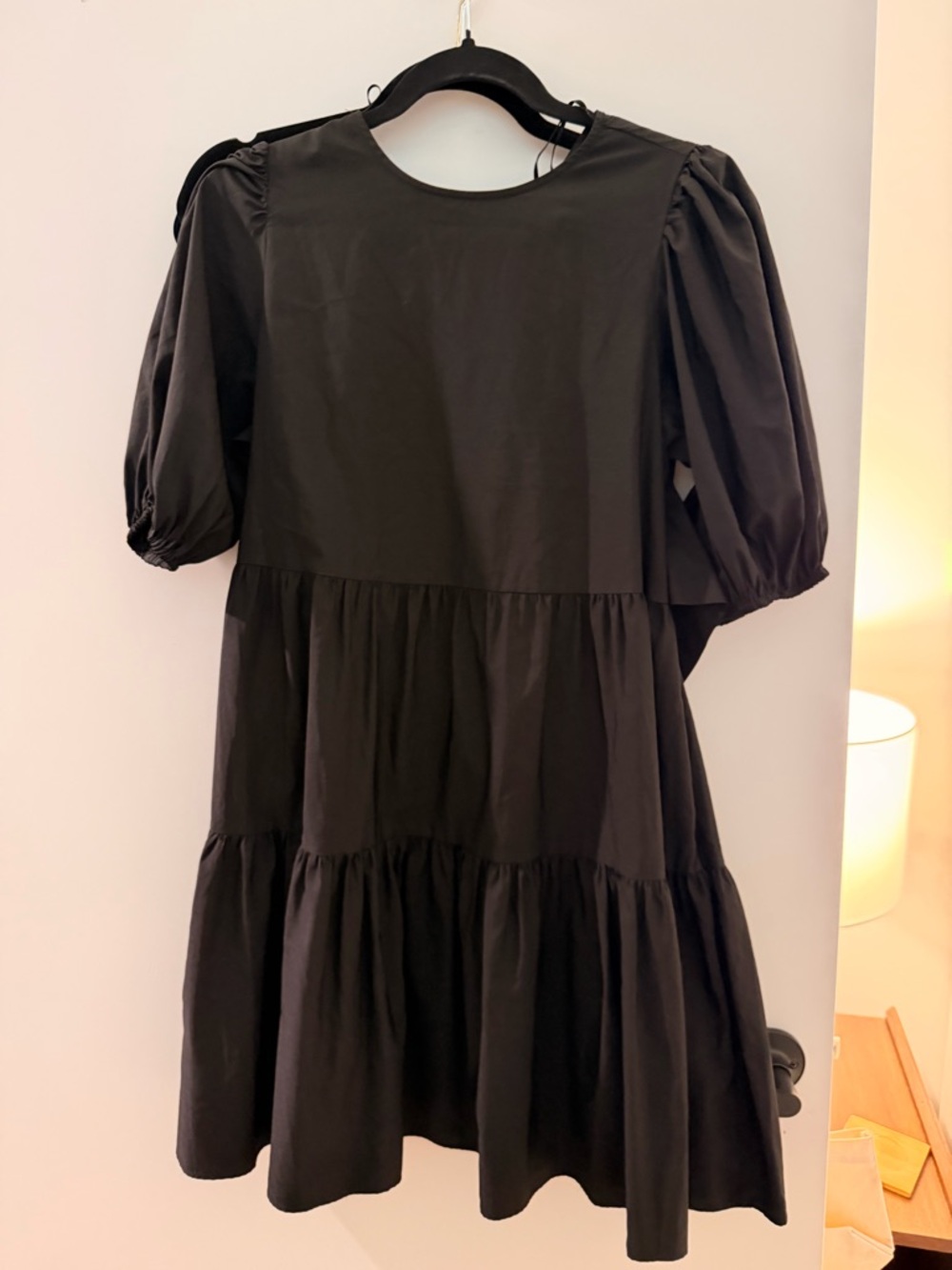 Zara Black Dress with Puffy Sleeves